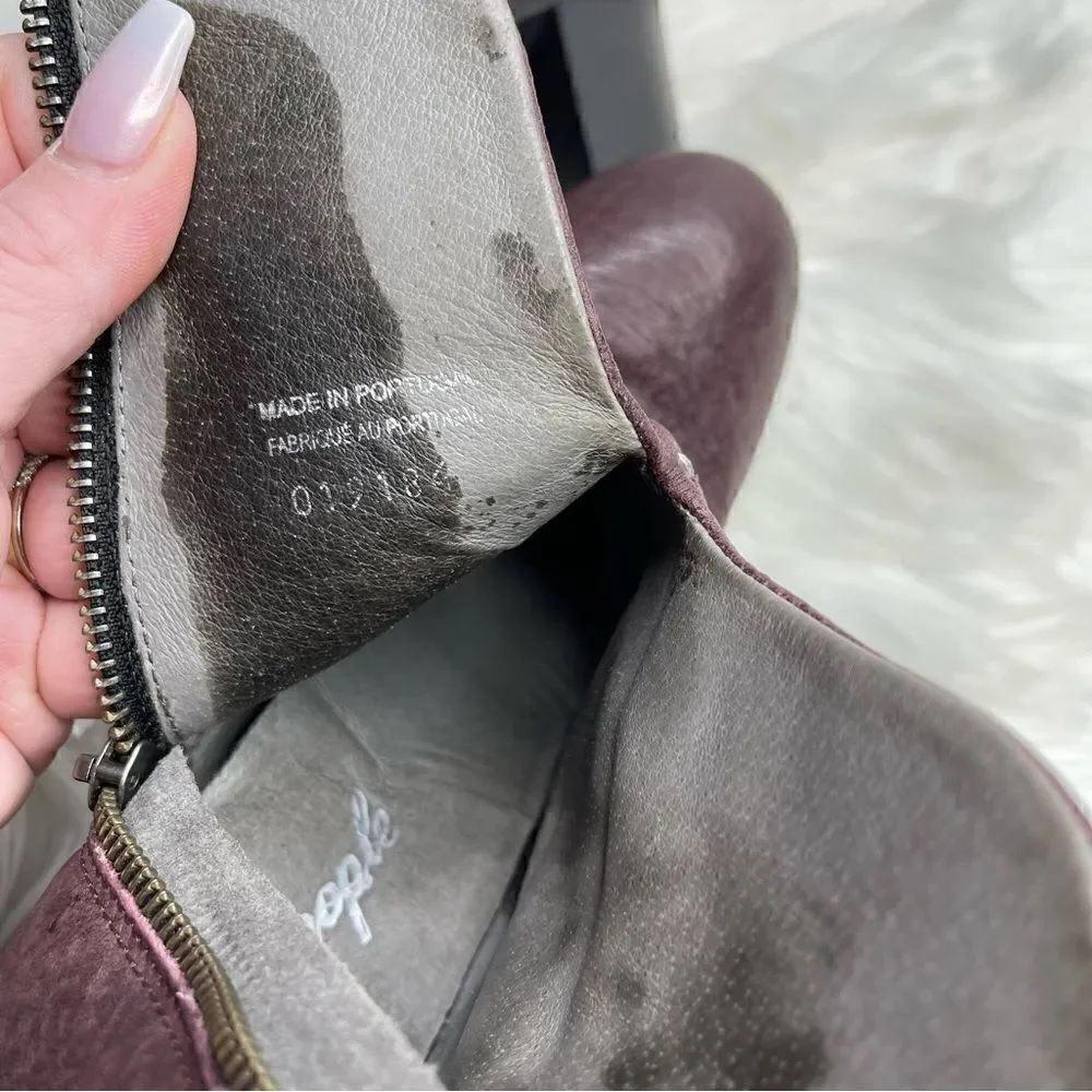 Free People Pebbled Leather Bolo Bandit Boot in Wine 40 - Picture 9 of 11